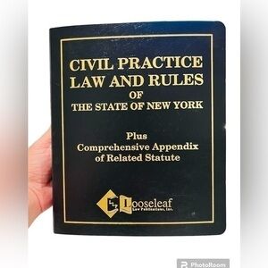 📗Civil Practice Law & Rules of the State of New York-Loose Leaf binder book